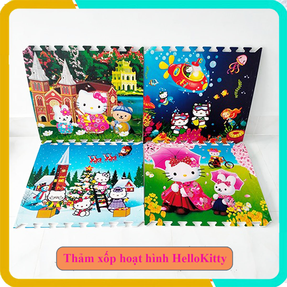 Thảm xốp hoạt hình Hello Kitty