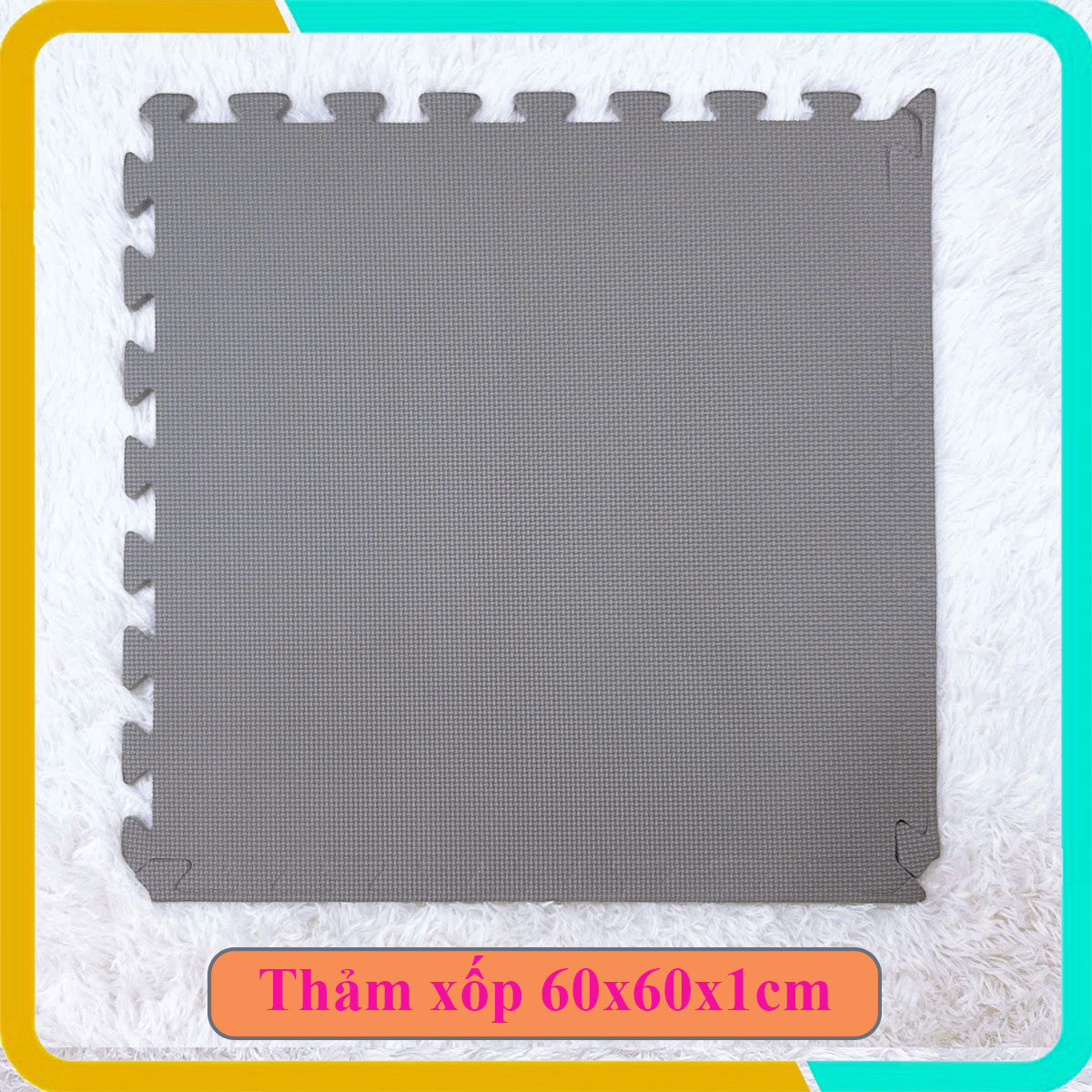 Thảm xốp lót sàn màu xám