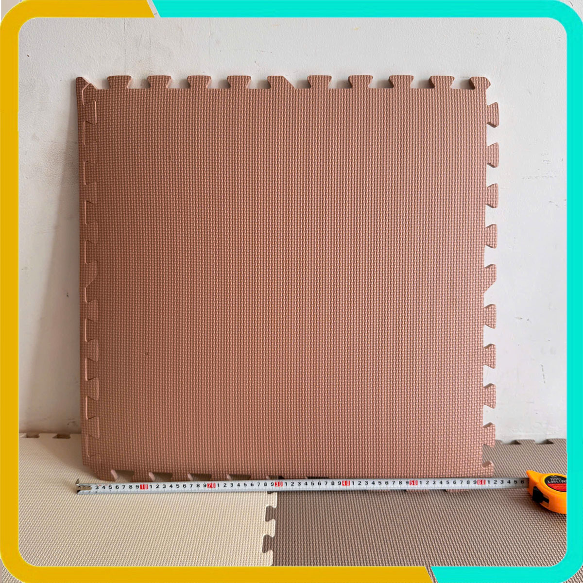 Thảm xốp lót sàn 60x60x1cm hàng VNXK màu nâu