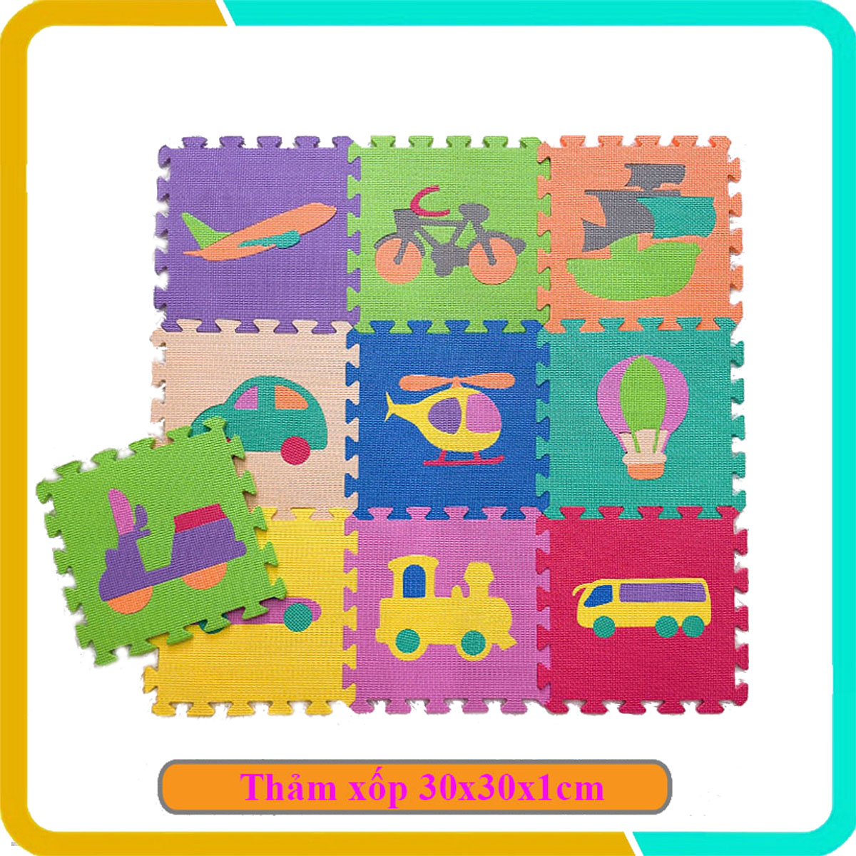 Thảm xốp phương tiện giao thông cho bé giúp bé vui chơi phát triển trí tuệ