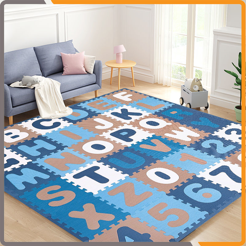Thảm xốp lót sàn 36 tấm chữ + số tạo không gian vui chơi cho bé an toàn, sáng tạo