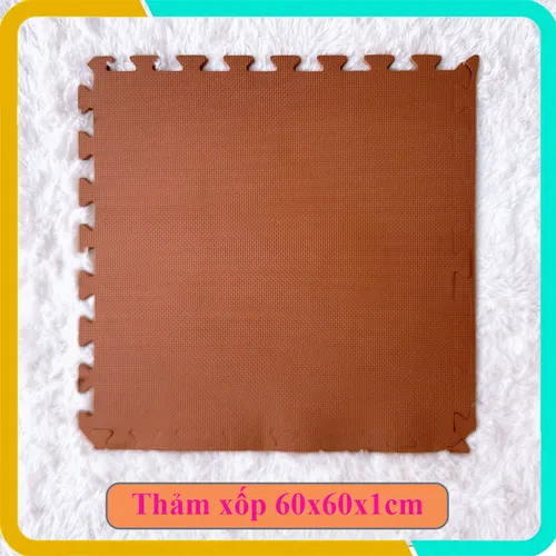 Thảm Xốp Lót Sàn Màu Nâu, Kem, Đen, Xám 60x60x1cm, Hàng Mới 100%, Sản Xuất Tại Việt Nam