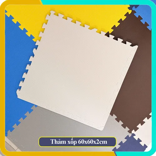 Tấm Thảm EVA Vân Chữ Thập, Quy Cách 60*60*2cm, Hàng Việt Nam Sản Xuất, Đảm Bảo An Toàn, Màu Sắc Sang Trọng