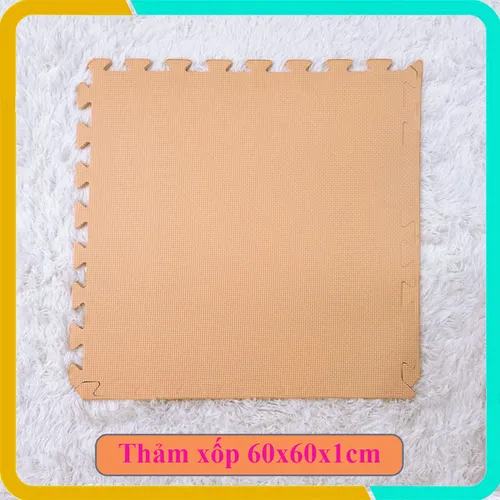 Thảm Xốp Lót Sàn Màu Nâu, Kem, Đen, Xám 60x60x1cm, Hàng Mới 100%, Sản Xuất Tại Việt Nam