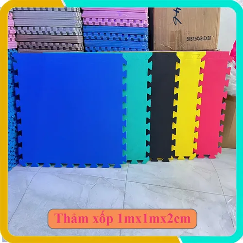 Thảm Tập Võ 1mx1m dày 20mm, Chuyên lót phòng gym, tập võ, khu vui chơi