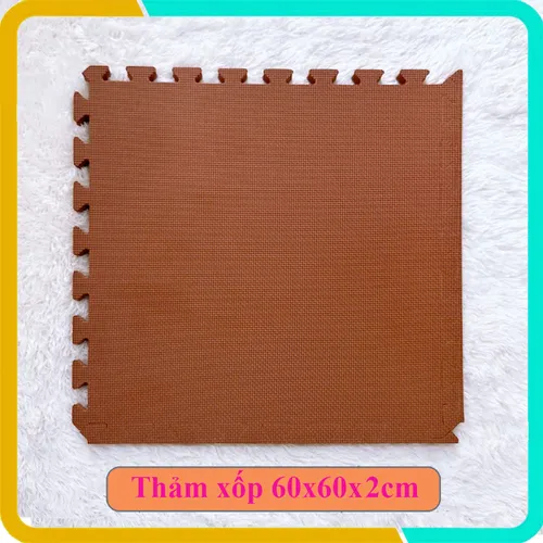 Thảm Xốp Trải Sàn Màu Xám, Nâu, Kem, Đen 60x60x2cm, Độ Bền Cao, Sản Xuất Tại Việt Nam, Mới 100%