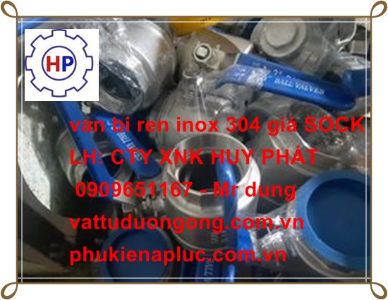 Van bi ren inox tay gạt DN40 ( phi 49)
