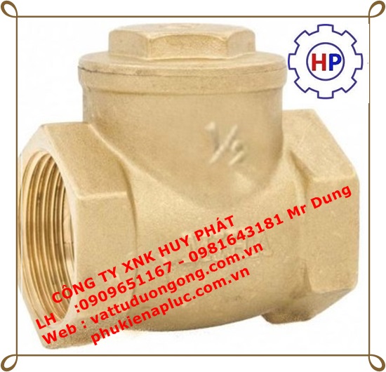 VAN MỘT CHIỀU LÁ ĐỒNG MIHA DN20 ( phi 27)