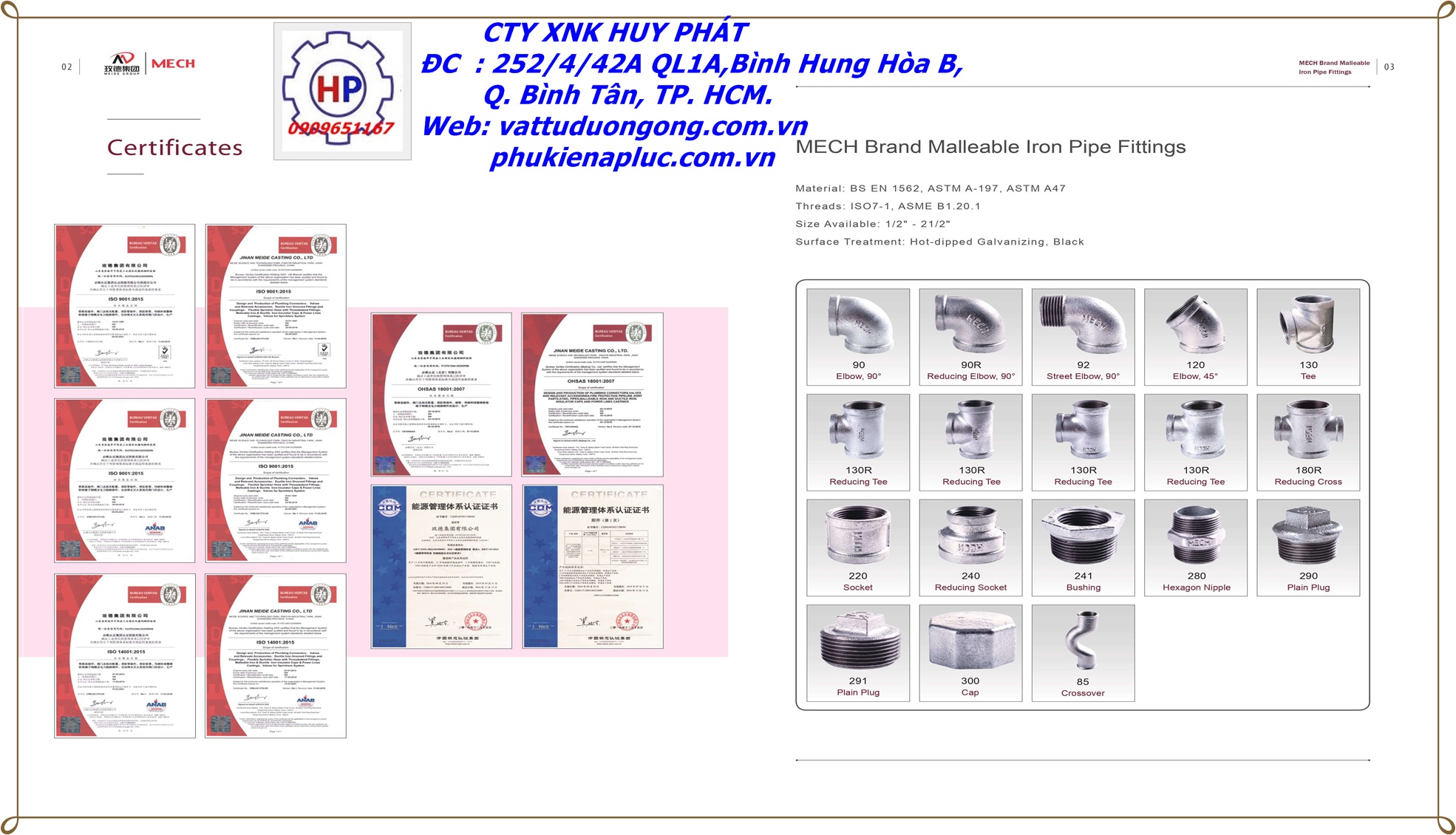 catalogue phụ kiện ren Mech catalogue phụ kiện ren Mech
