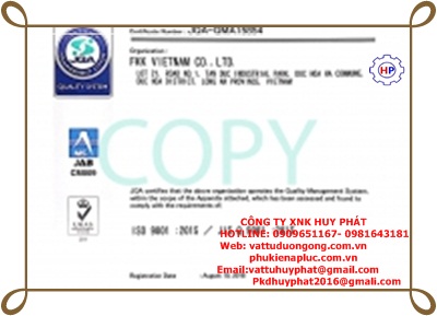 CHỨNG NHẬN CHÁT LƯỢNG FKK