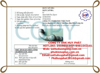 CHỨNG NHẬN CHÁT LƯỢNG FKK