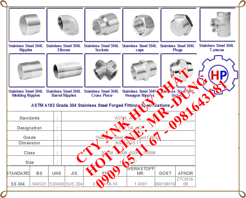Nút bít ren ngoài inox 304