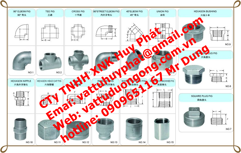 Nút bít ren ngoài inox 304