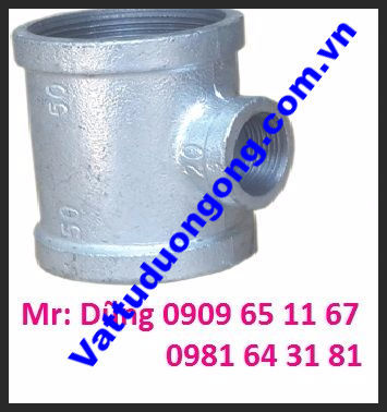 Tê giãm ren mạ kẽm