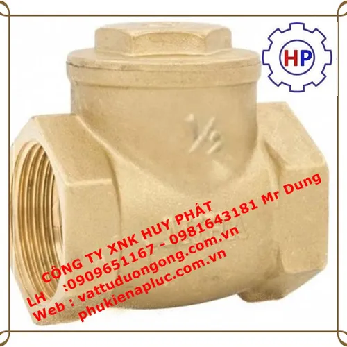 VAN MỘT CHIỀU LÁ ĐỒNG MIHA DN15 ( phi 21)