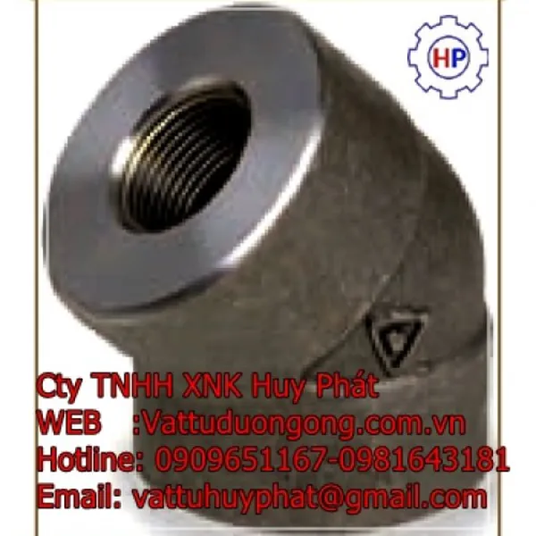 CO LƠI REN 45 ĐỘ ÁP LỰC THÉP A105 #3000