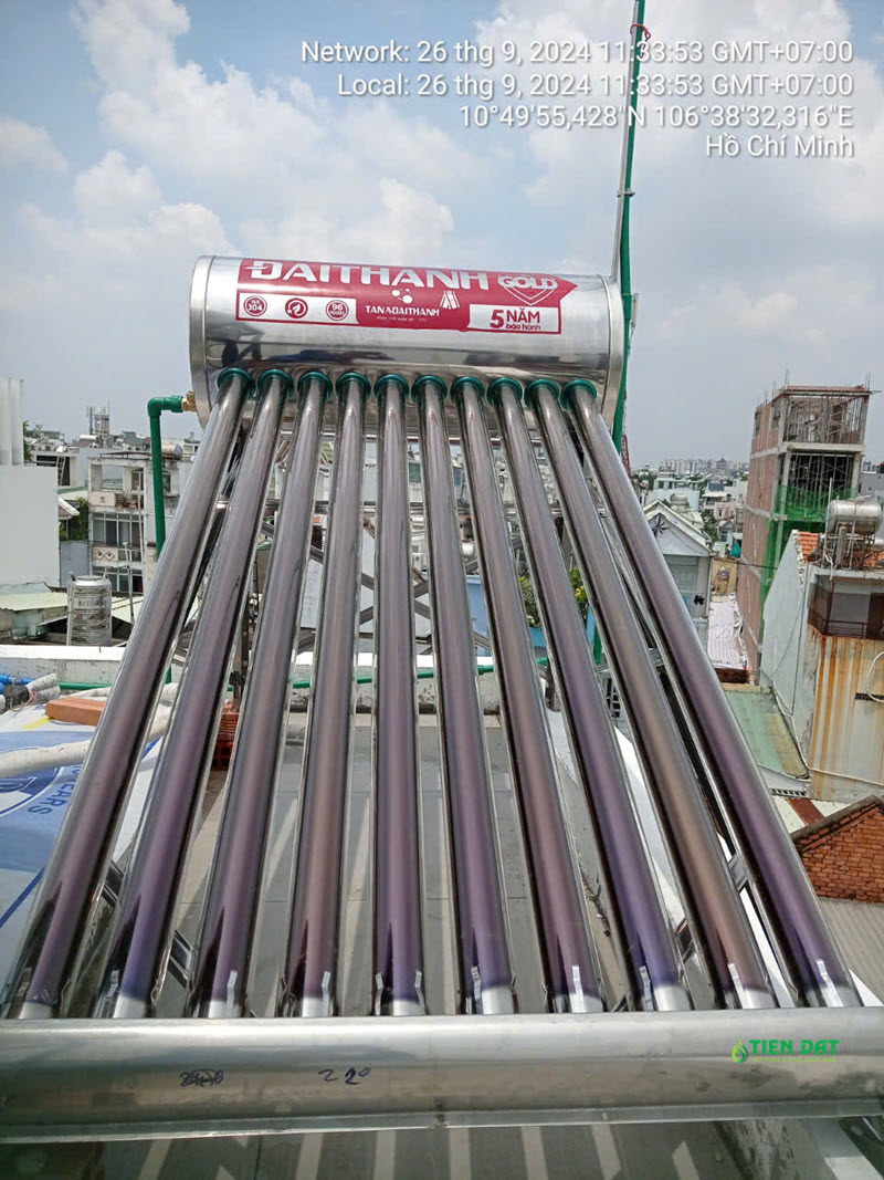 Giá máy nước nóng mặt trời Đại Thành Giá máy nước nóng mặt trời Đại Thành