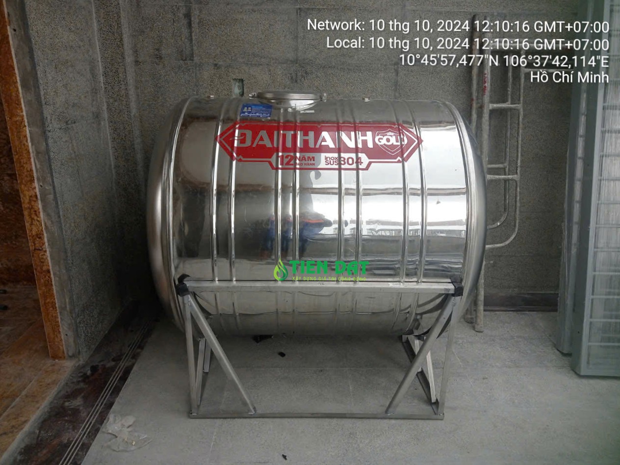 bồn inox đại thành 1000l nằm bồn inox đại thành 1000l nằm