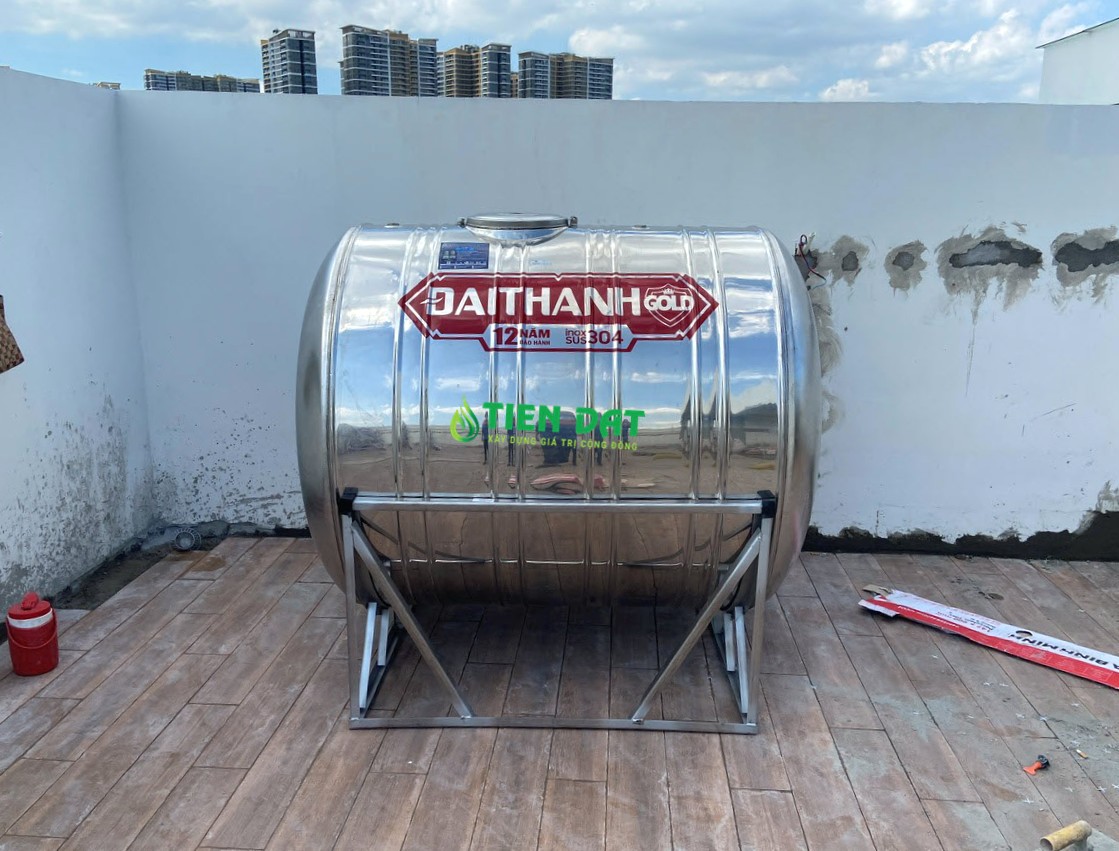 bồn inox đại thành 1000l nằm bồn inox đại thành 1000l nằm