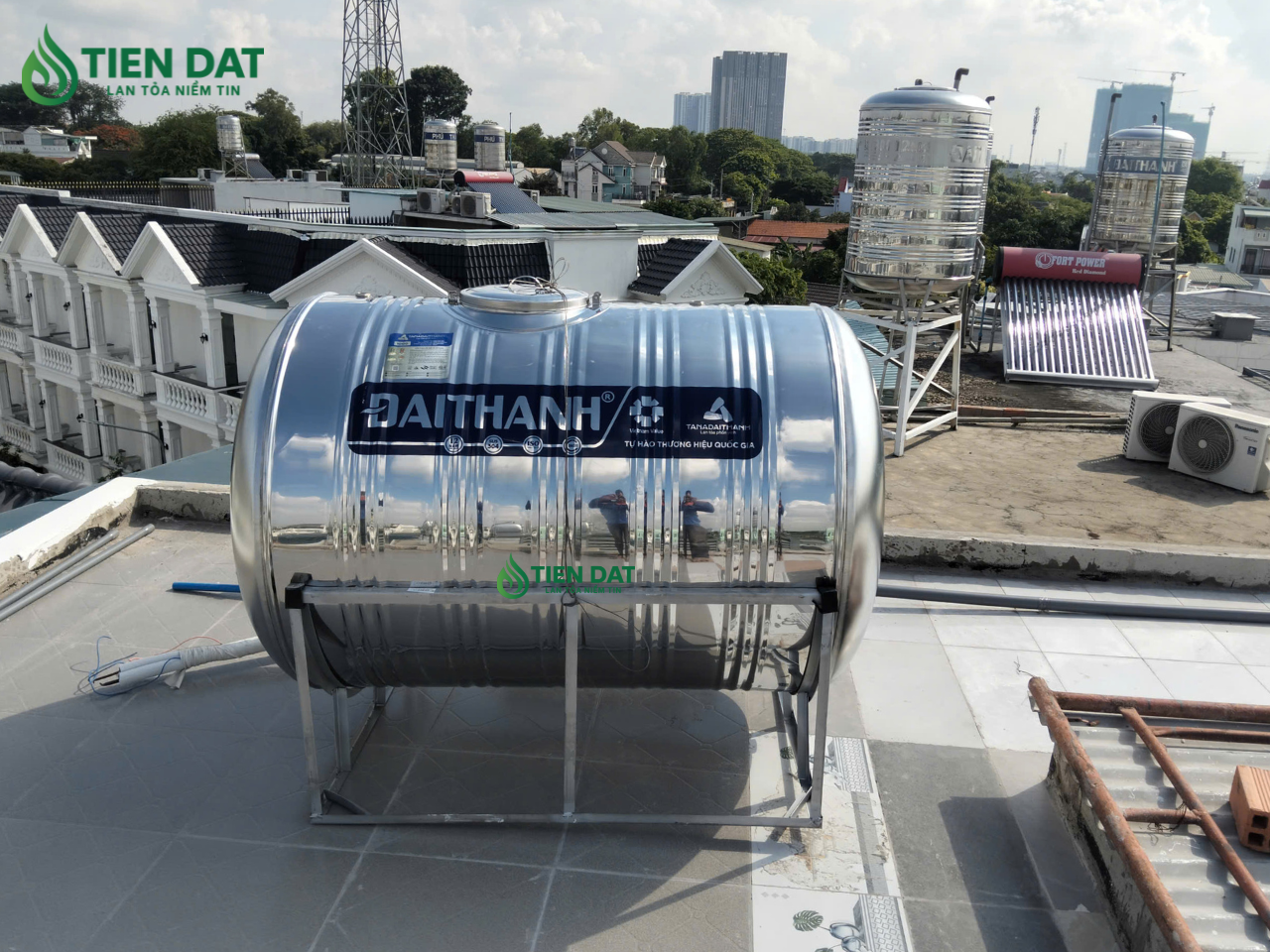 bồn inox đại thành 1000l nằm bồn inox đại thành 1000l nằm