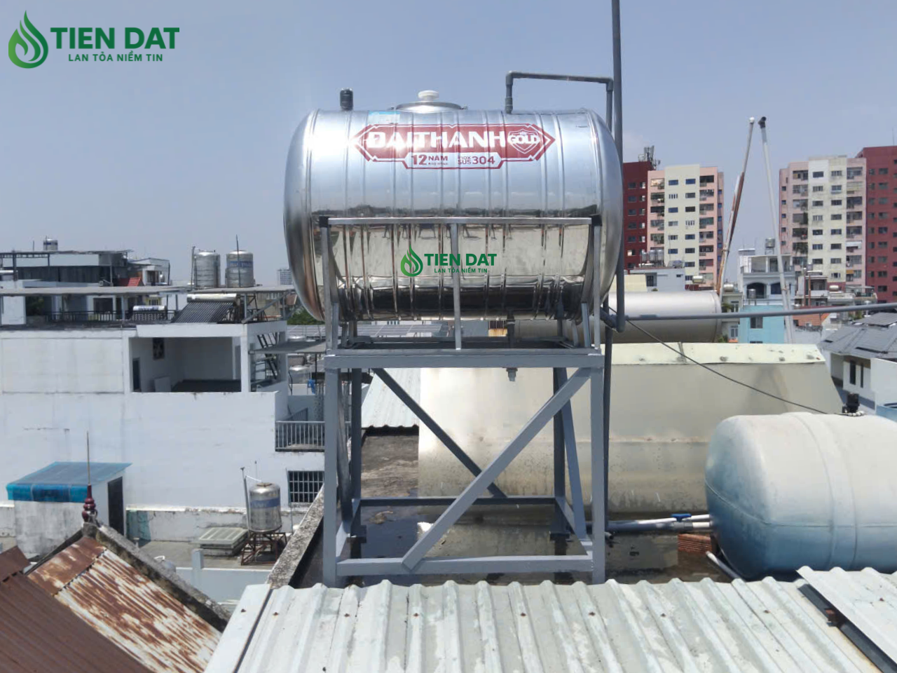 bồn inox đại thành 1000l nằm bồn inox đại thành 1000l nằm