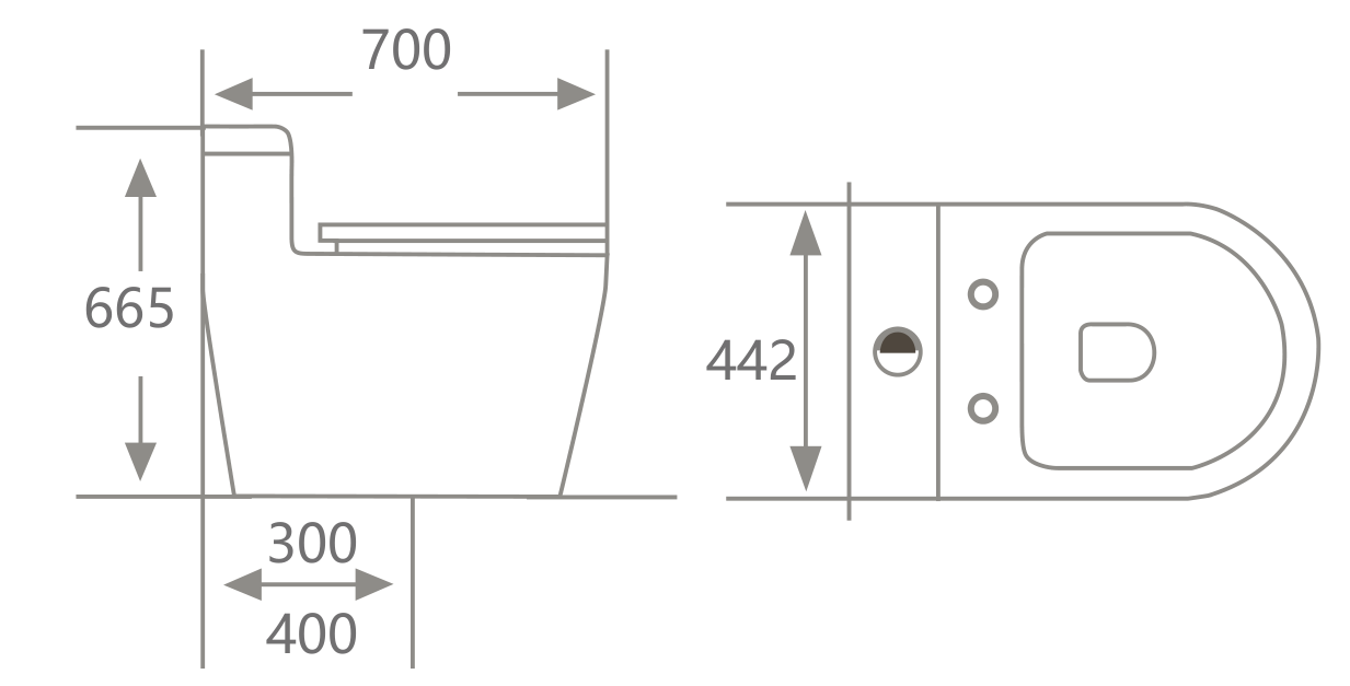 Bồn cầu Hwata 1 khối HT-132 Bồn cầu Hwata 1 khối HT-132