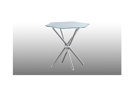 Bàn inox xếp mặt kính BX80