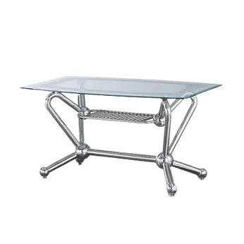 Bàn inox cố định mặt kính Hwata BK11