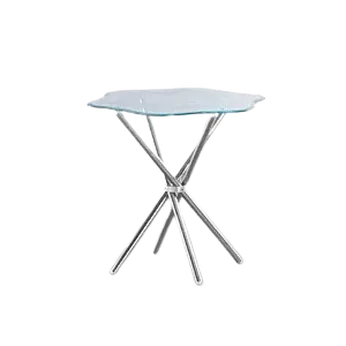 Bàn inox xếp mặt kính Hwata BX80