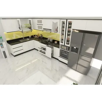 Tủ bếp inox 304 cửa Acrylic HWARC 07