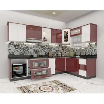 Tủ bếp inox 304 cửa Acrylic HWARC 11