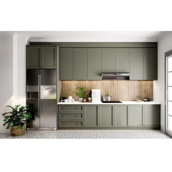 Tủ bếp inox 304 cửa gỗ sồi Hwata HWGS 02