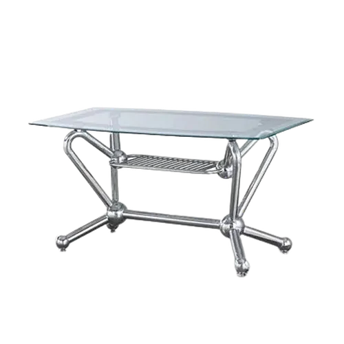 Bàn inox cố định mặt kính Hwata BK11