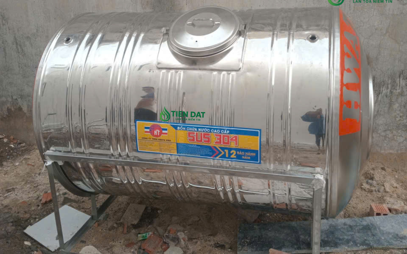 Công trình thực tế giao bồn nước inox Hwata 1000L nằm chính hãng tại Hóc Môn