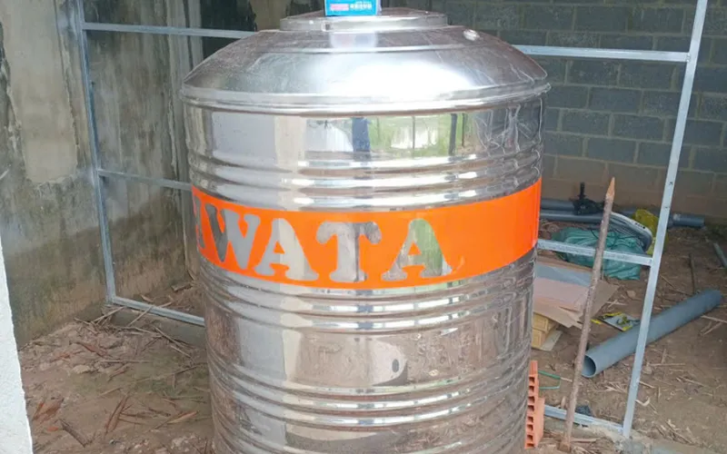 Công trình thực tế giao bồn Hwata 1000L Long An - Giao hàng tại TP.HCM và các tỉnh lân cận