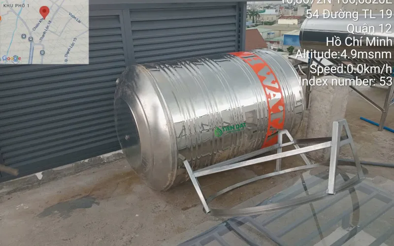 Công trình thực tế giao bồn nước Hwata tại Thạnh Lộc 19 - Phong chuyên nghiệp và quy trình làm việc cẩn thận