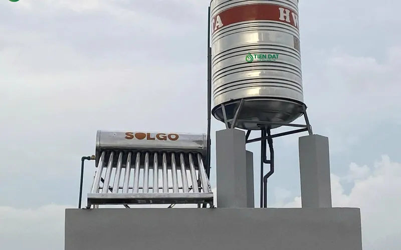 Công trình thực tế lắp máy NLMT và bồn inox Hwata - Khu dân cư Đông Hưng 