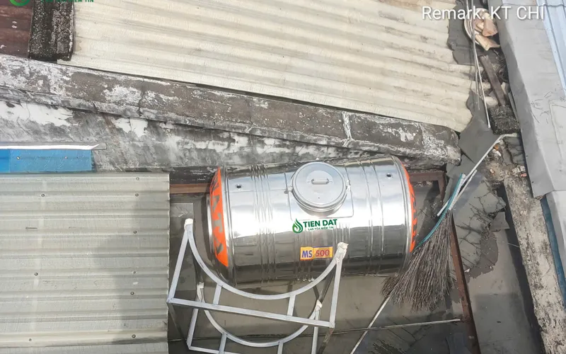 Công trình thực tế giao bồn nước Hwata 500L Quận 12 