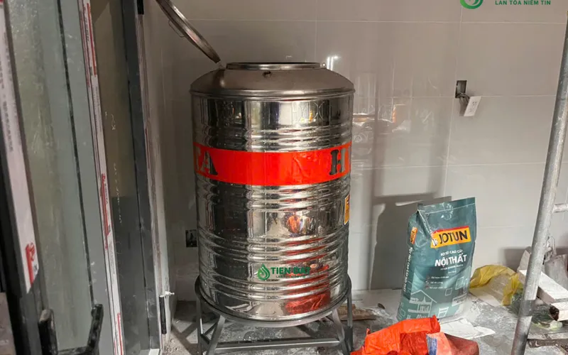 Công trình thực tế giao bồn inox Hwata tại Gò Vấp - Sản phẩm bền bỉ, an toàn cùng trải nghiệm dịch vụ tận tâm