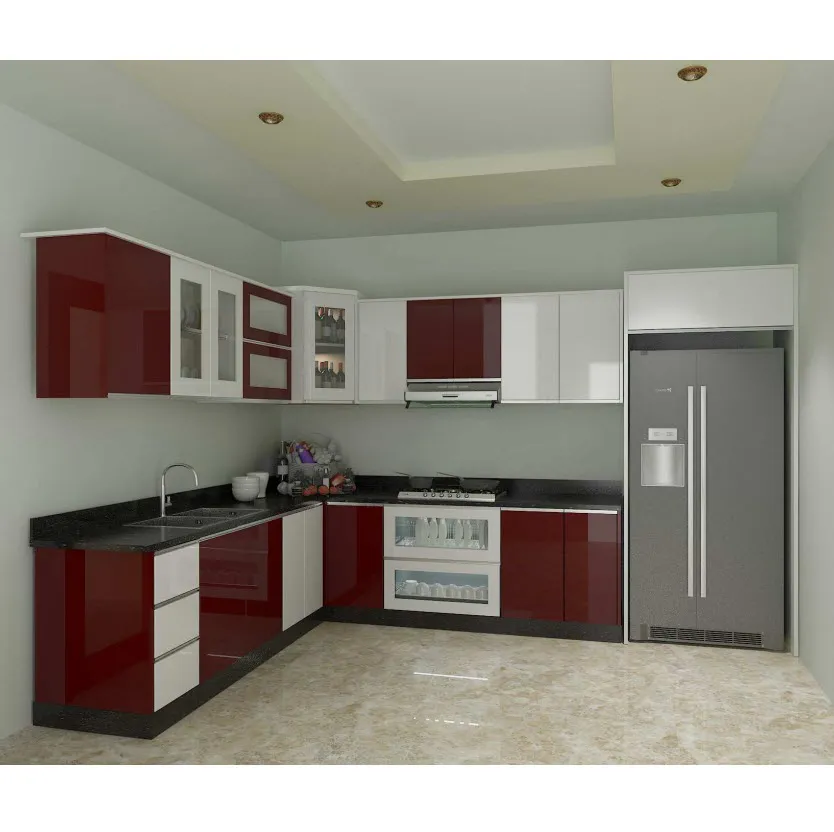 Tủ bếp inox 304 cửa Acrylic HWARC 04 Tủ bếp inox 304 cửa Acrylic HWARC 04