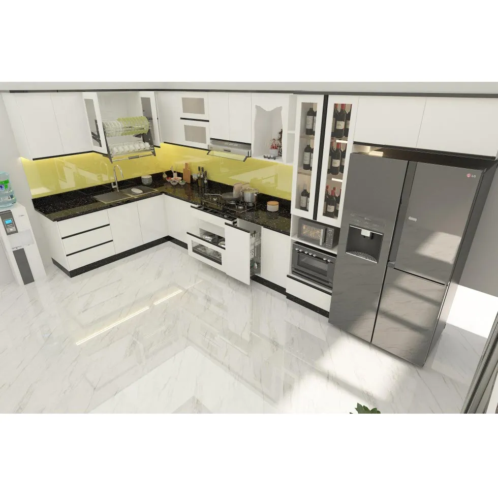 Tủ bếp inox 304 cửa Acrylic HWARC 07 Tủ bếp inox 304 cửa Acrylic HWARC 07