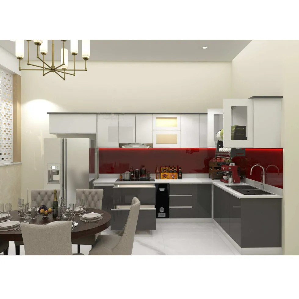 Tủ bếp inox 304 cửa Acrylic HWARC 08 Tủ bếp inox 304 cửa Acrylic HWARC 08