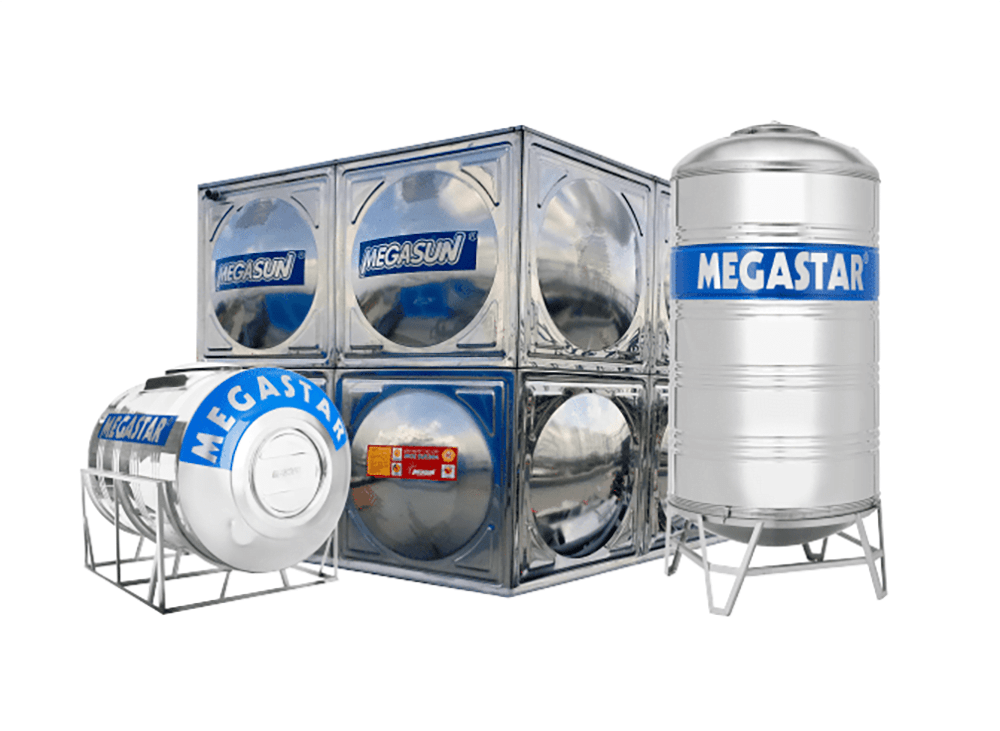 bồn nước inox Megastar bồn nước inox Megastar