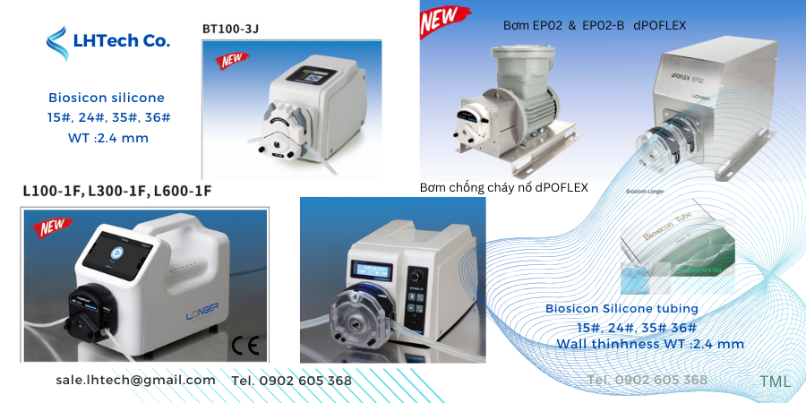 Bơm nhu động tương thích với ống Biosicon Silicone 15# Longer