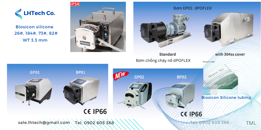 Bơm nhu động dùng với ống Biosicone silicone 184# Longer