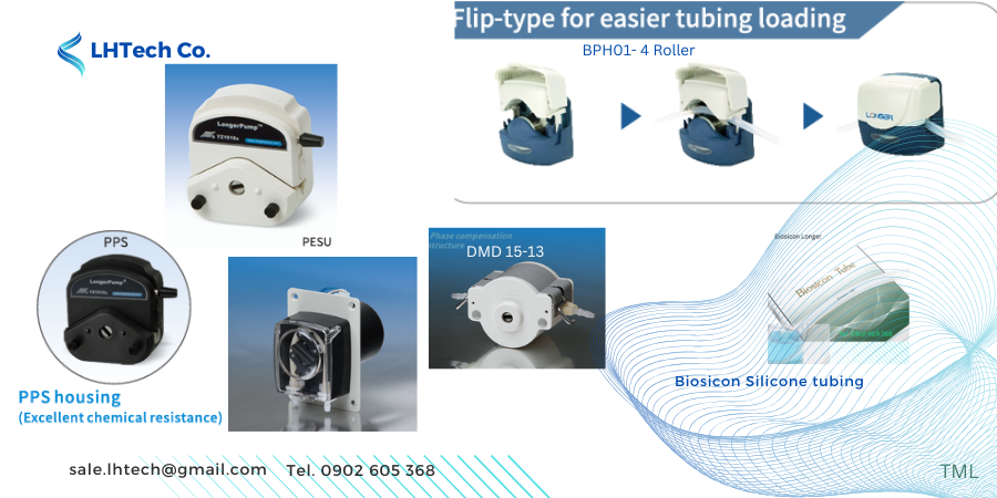 Đầu bơm nhu động dùng với ống Biosicone silicone 17# Longer