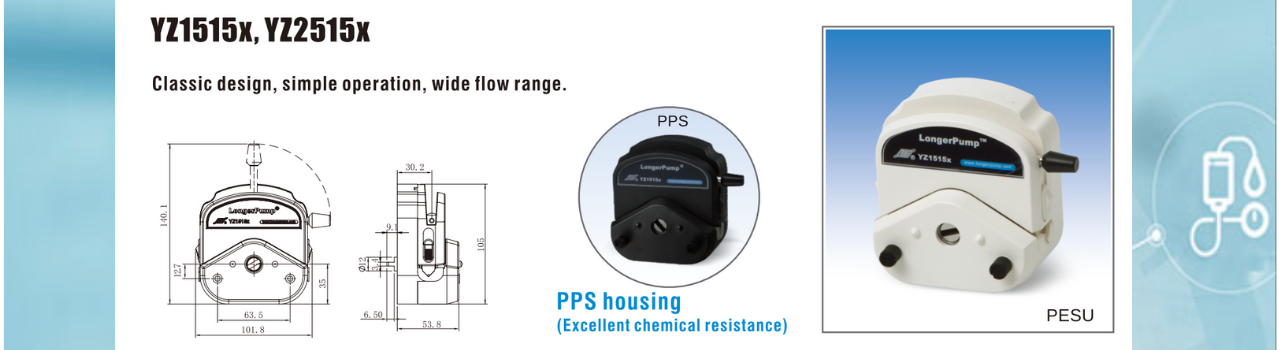 Đầu bơm YZ1515X- đầu bơm yz2515- longerpump- PPS- PESU
