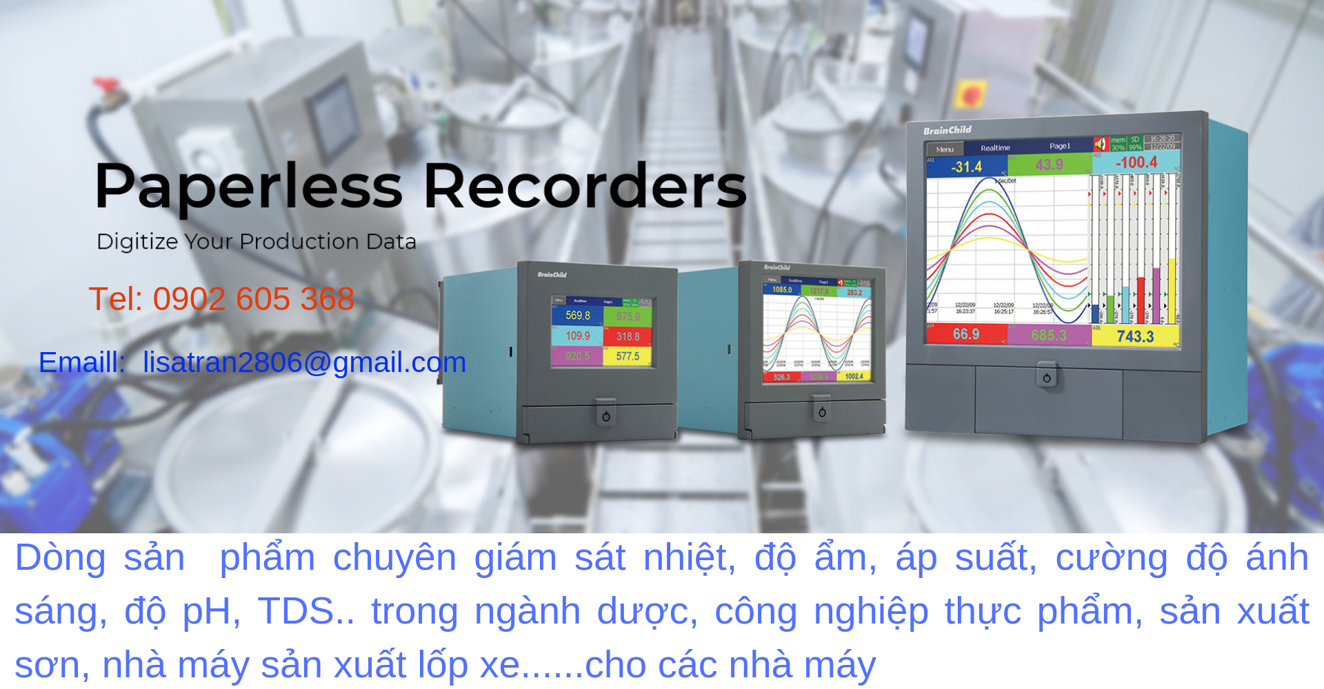 Bộ ghi dữ liệu chuyên dùng cho các nhà máy sản xuất