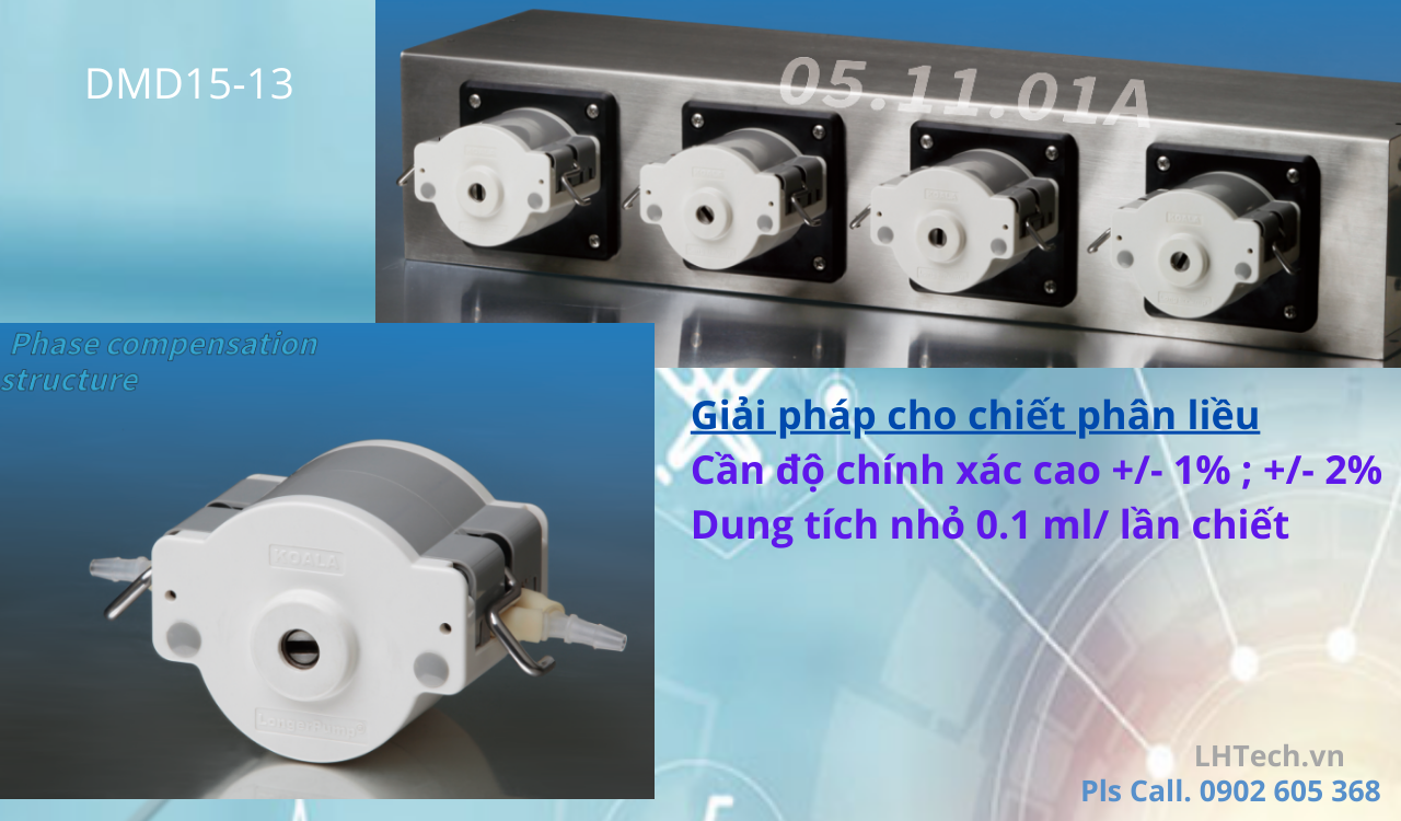 Đầu bơm DMD15-13 Longerpump- chuyên dùng chiết định lượng dung tích nhỏ- cần độ chính xác cao