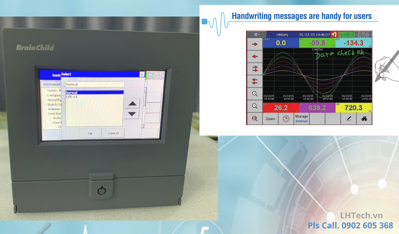 Thiết bị ghi PR10-PR20-PR30- đáp ứng tiêu chuẩn FDA 21 CFR Part 11